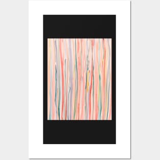 Loose Lines Watercolor Abstract pinks Posters and Art